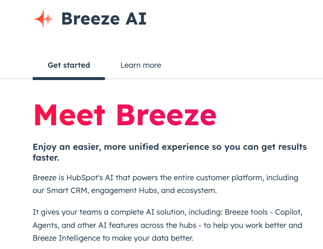 Breeze AI in HubSpot